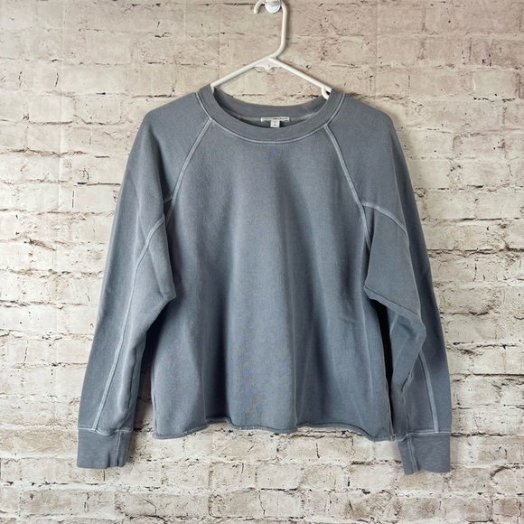 Standard James Perse Women's Size 3 Relaxed Crop Pullover Sweater Large Cotton L - Picture 2 of 7
